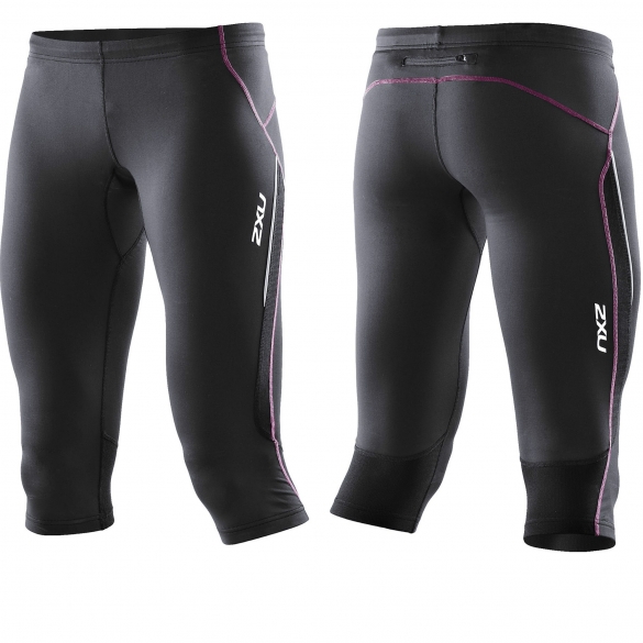 2XU Active 3/4 Tight panty zwart UV (WR2415b) 2XUWR2415BBLACKUV